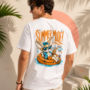 Fennec cartoon en chemise hawaïenne